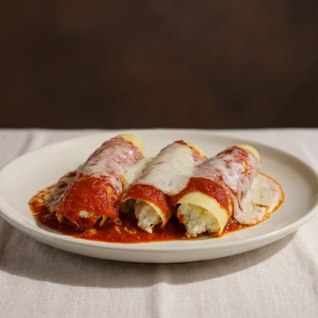 Homemade Manicotti.